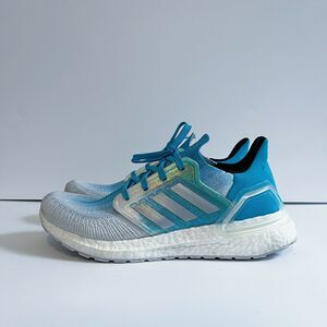 2020 Adidas Ultra Boost Cyan Wht Primeblue Parley Ocean Running FV8324 Rare Sz 9
